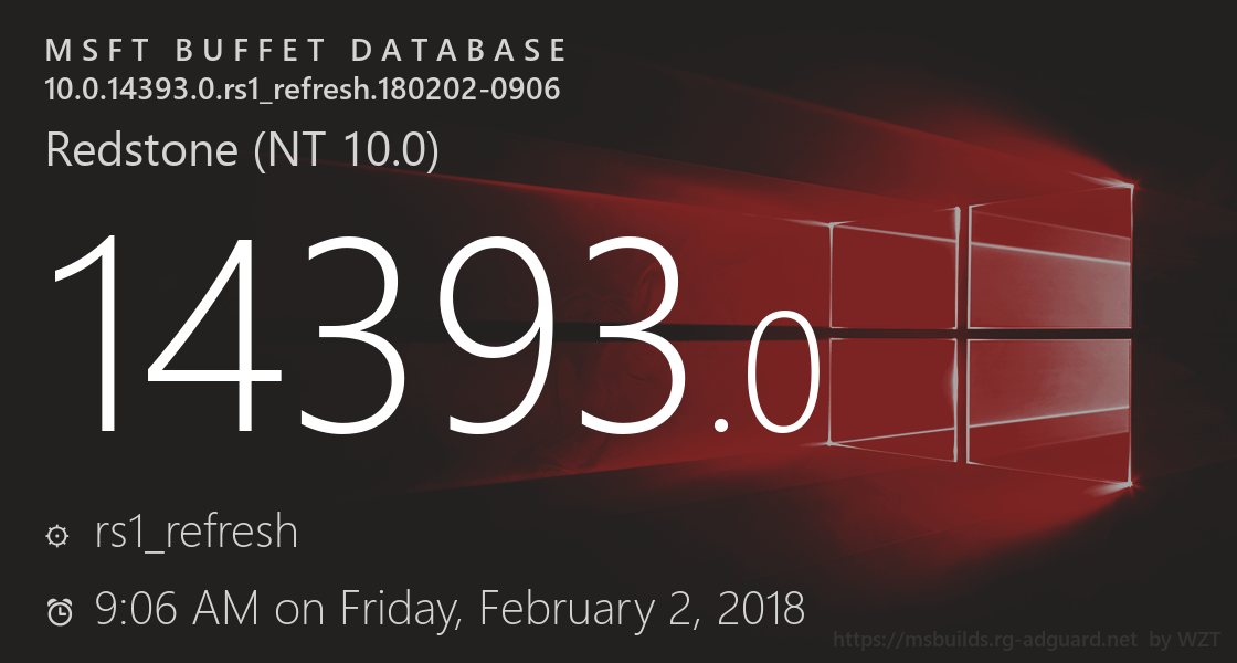 10 0 14393 0 rs1 refresh 180202 0906 msft buffet database